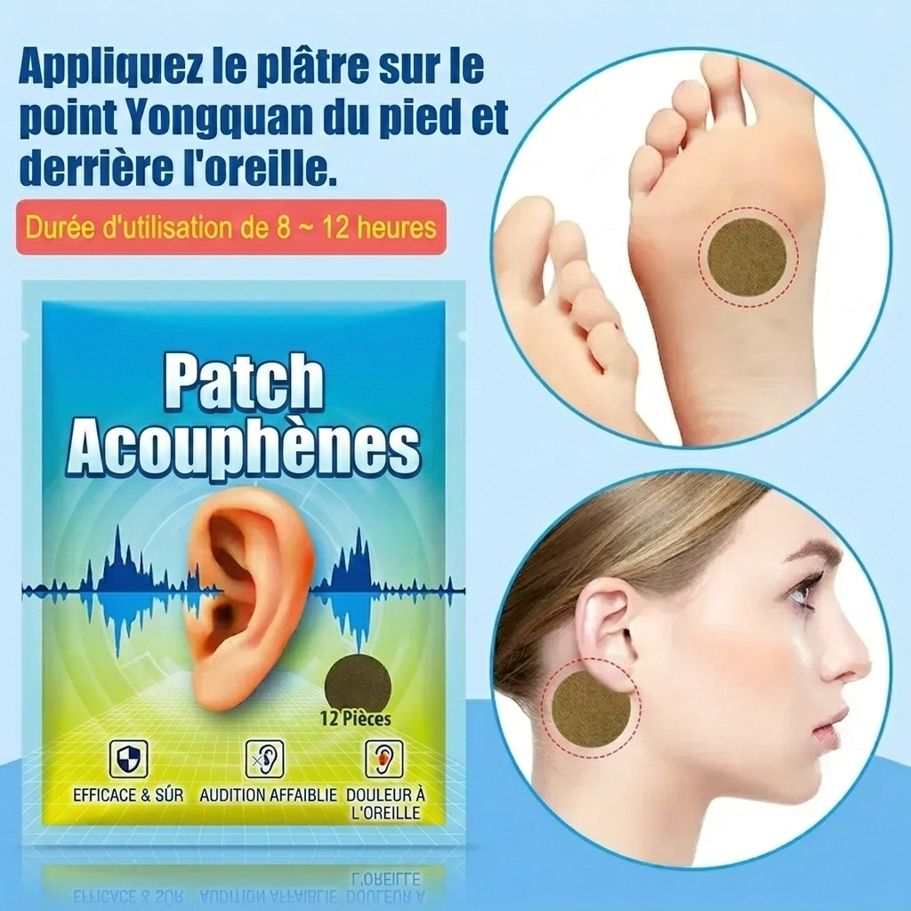 Patchs Apaisants Anti-Acouphènes – Soulagement Naturel & Ciblé