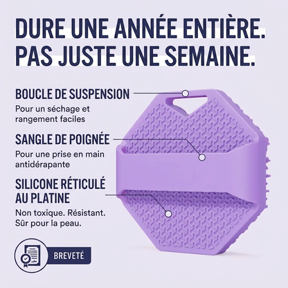 BROSSE CORPORELLE EN SILICONE ANTIMICROBIEN