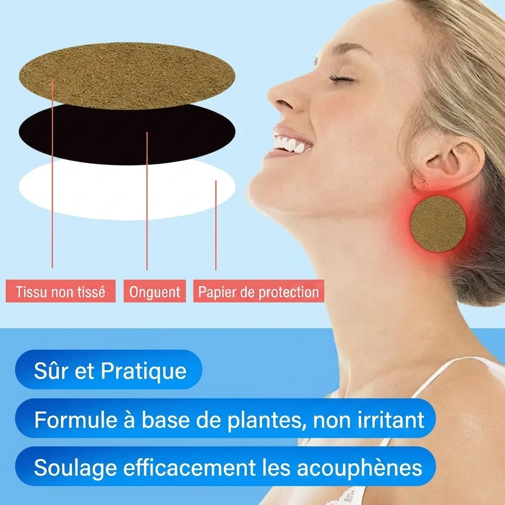Patchs Apaisants Anti-Acouphènes – Soulagement Naturel & Ciblé