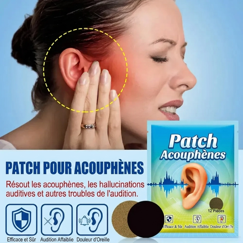 Patchs Apaisants Anti-Acouphènes – Soulagement Naturel & Ciblé