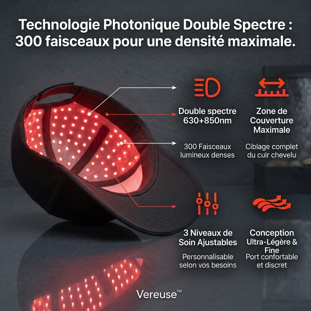 Vereuse™ Casquette de Photothérapie Capillaire (Red Light Cap)