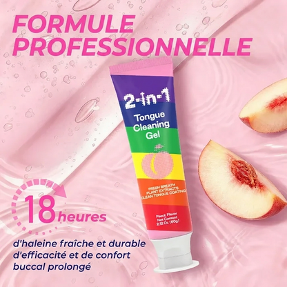 Kit de nettoyage de la langue 2-en-1 (aux extraits botaniques) — Rafraîchit l'haleine instantanément
