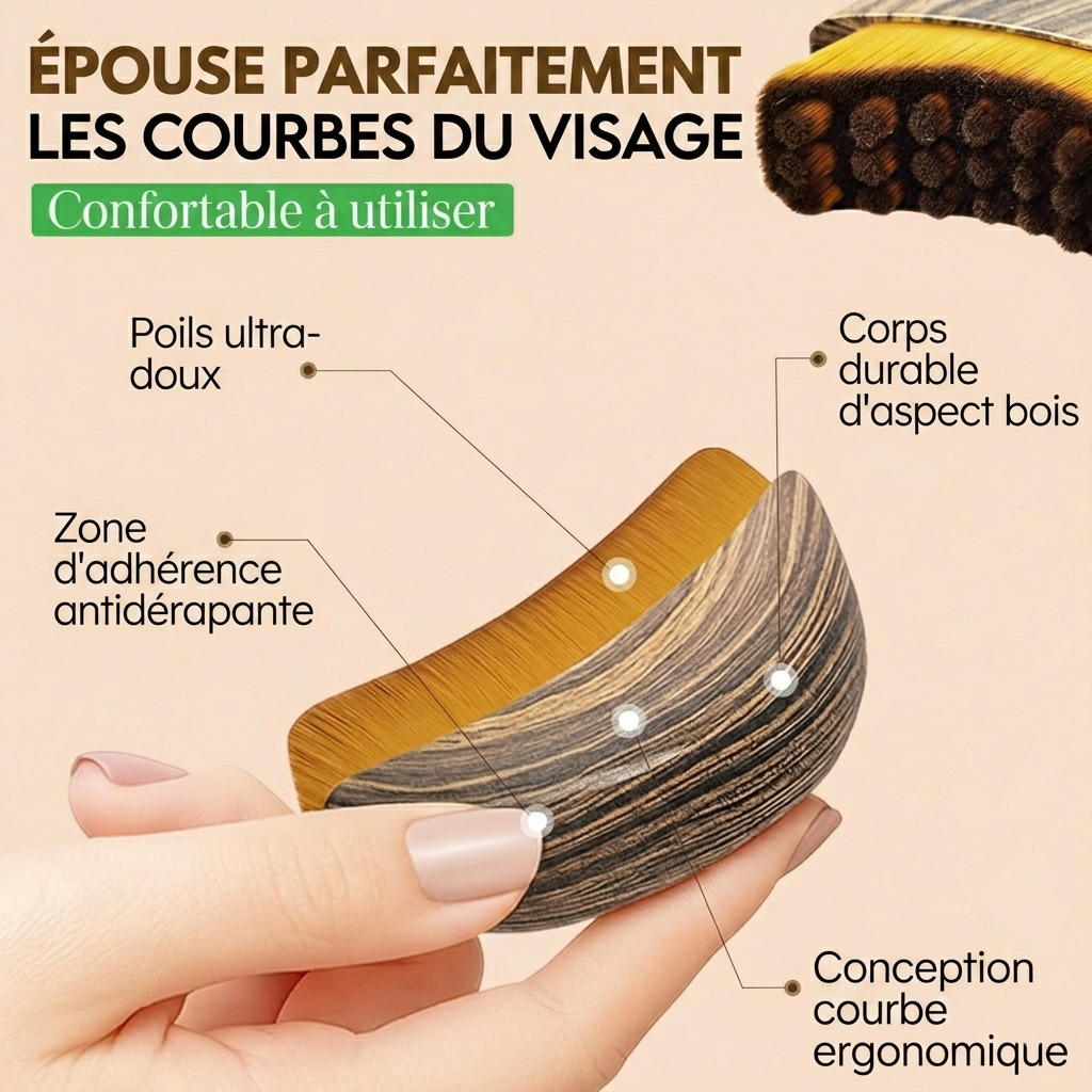 Brosse de Massage Lymphatique Visage — Sculptez, Dégonflez et Illuminez Votre Teint Naturellement