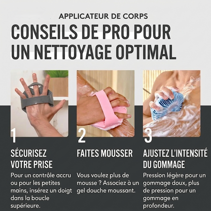 BROSSE CORPORELLE EN SILICONE ANTIMICROBIEN