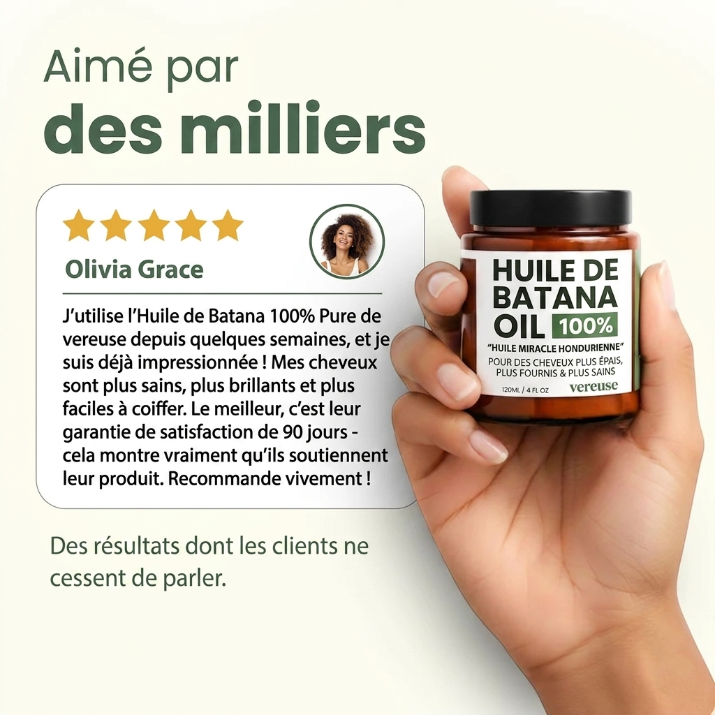 Huile naturelle de Batana pour la croissance des cheveux