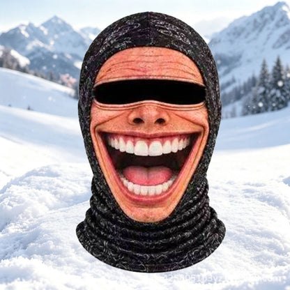 Funny Grandpa Face Ski Mask – Fleece-Lined Winter Balaclava