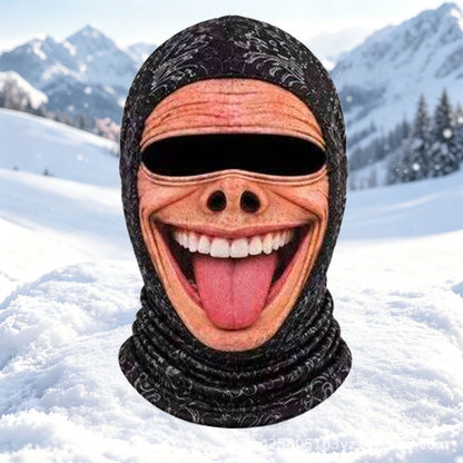 Funny Grandpa Face Ski Mask – Fleece-Lined Winter Balaclava