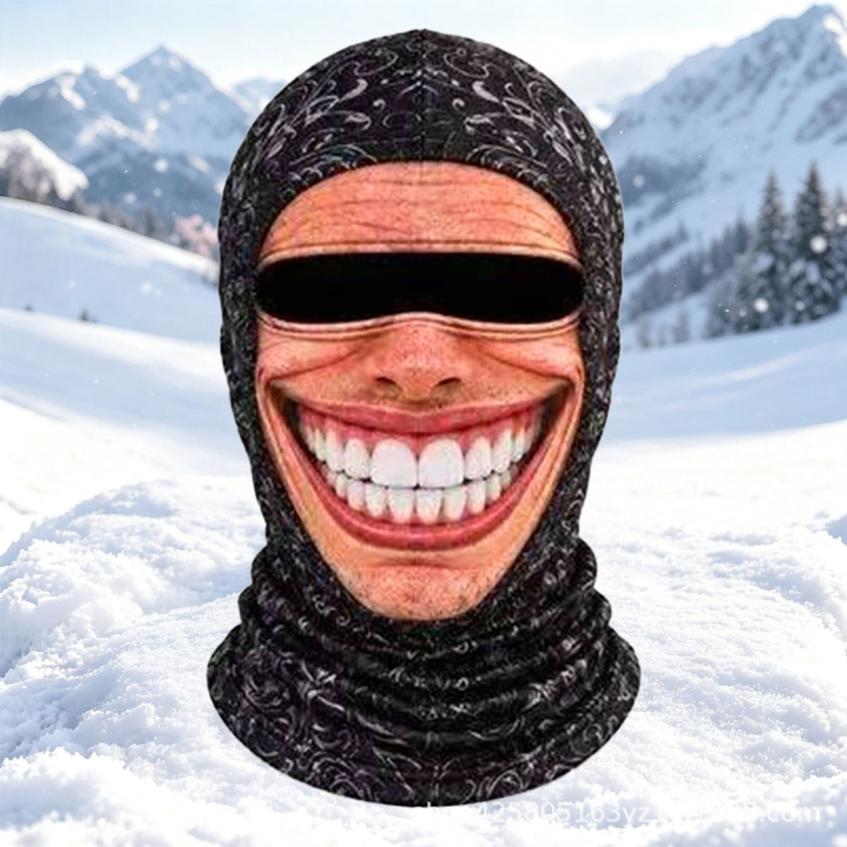 Funny Grandpa Face Ski Mask – Fleece-Lined Winter Balaclava