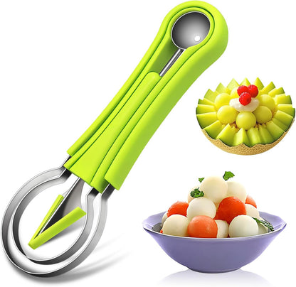 🔥 Last Day 50% OFF✨-🍉 4-in-1 Melon Baller Set for Easy Fruit Scooping, Cutting & Creative Carving 🍓