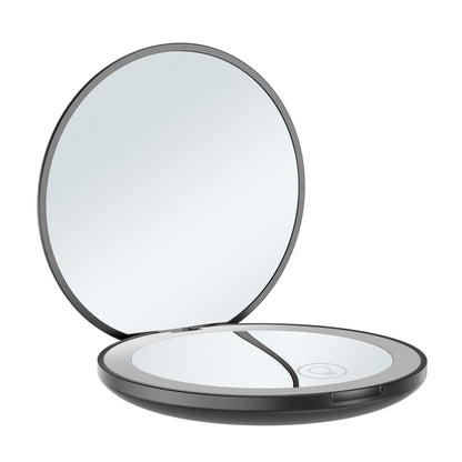✨ Portable LED Makeup Mirror – Double-Sided, Foldable & Rechargeable Beauty Essential 💄