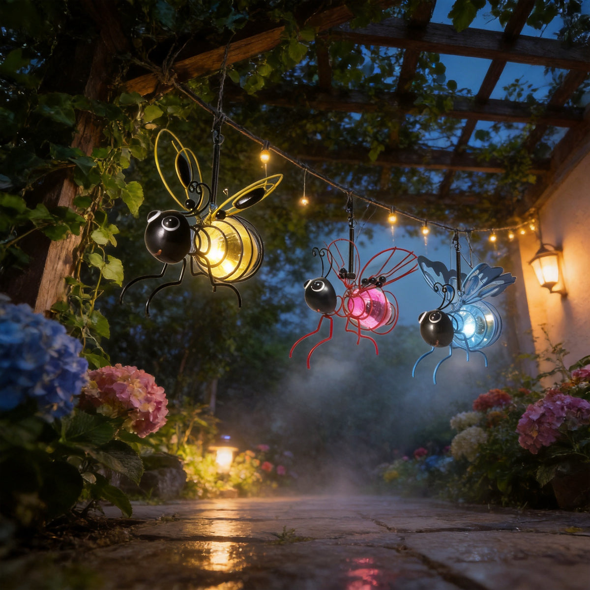 🎁Last day Promotion 🔥-🐝Outdoor Hanging Solar Bee Light for Charming Garden Glow & Whimsical Yard Decor ✨