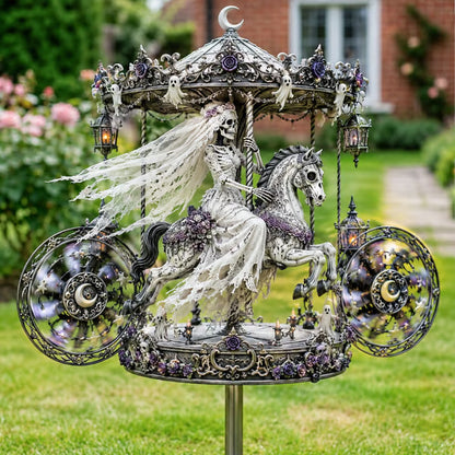 🎃 Halloween Motorcycle Wind Spinner – Spooky Outdoor Yard Decoration