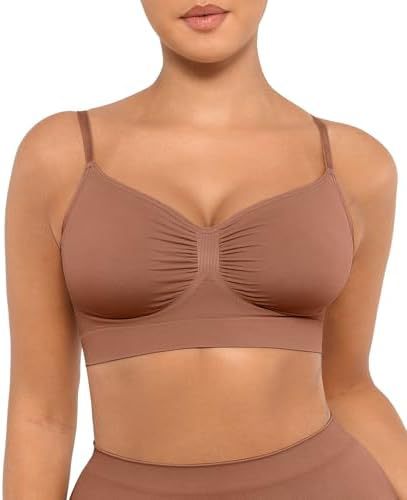 TK Plus-Size Wireless Nursing Bra with Pads – Seamless, Beautiful-Back Design for Full Bust