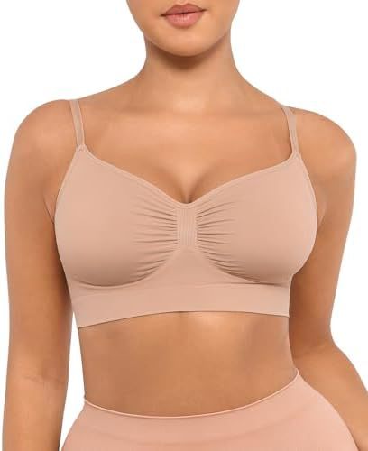 TK Plus-Size Wireless Nursing Bra with Pads – Seamless, Beautiful-Back Design for Full Bust