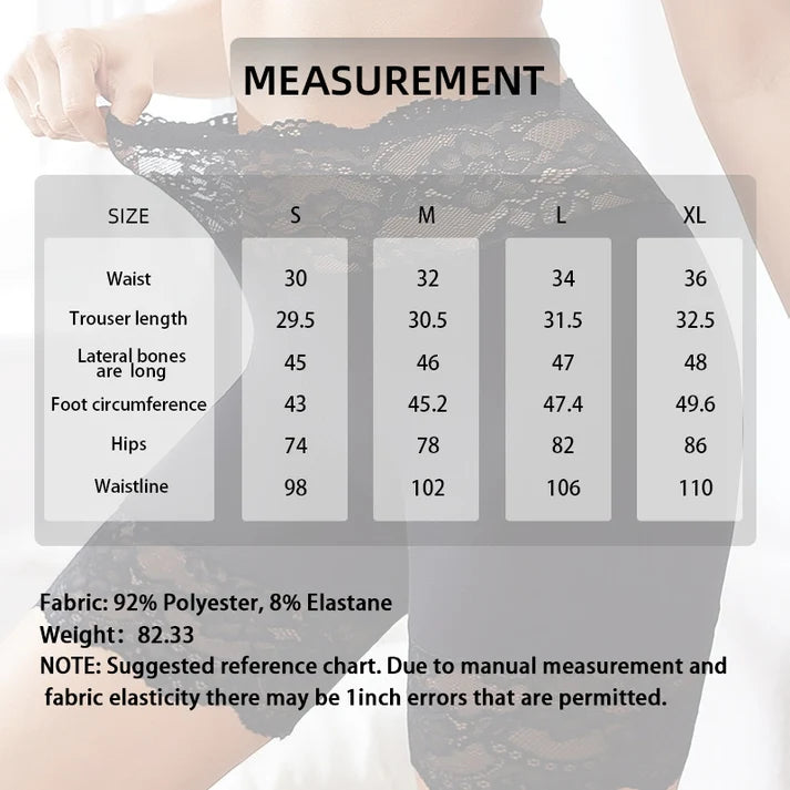 【Today's Special Offer】Women's High-Waisted Lace Shapewear Shorts – Smooth Silhouette Control