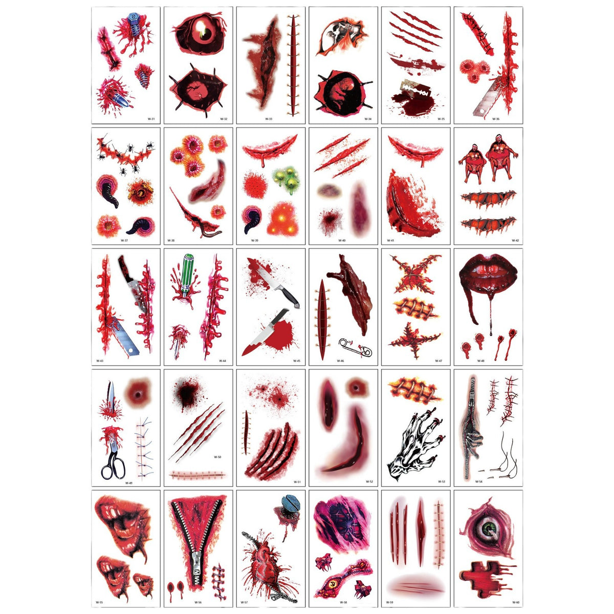 🎃 360 PCS Halloween Temporary Tattoos – Waterproof Spooky Designs for Parties & Costumes