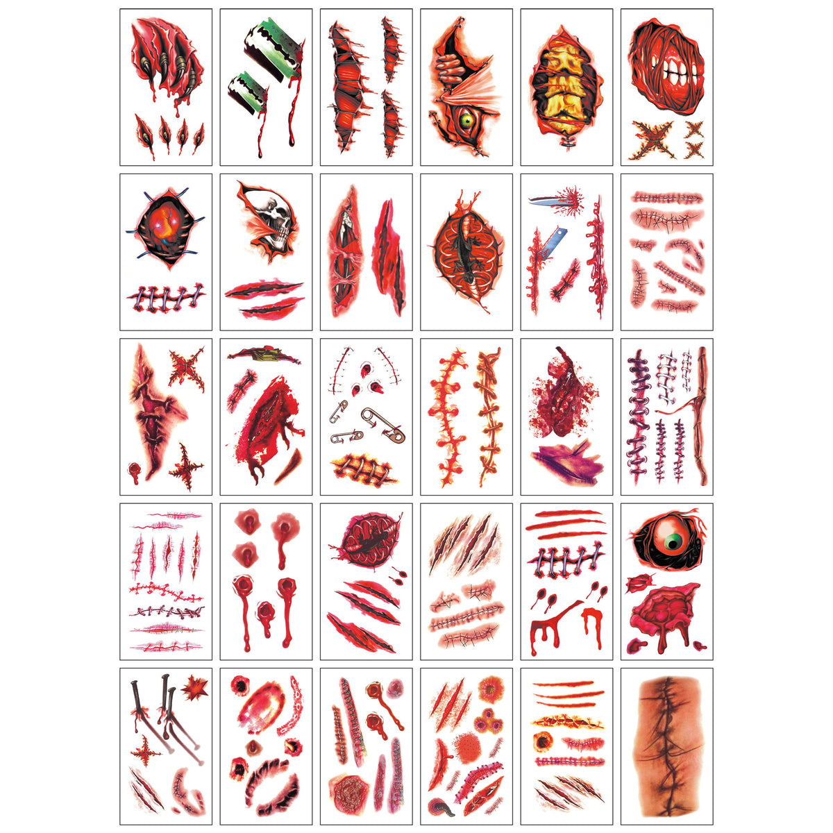 🎃 360 PCS Halloween Temporary Tattoos – Waterproof Spooky Designs for Parties & Costumes