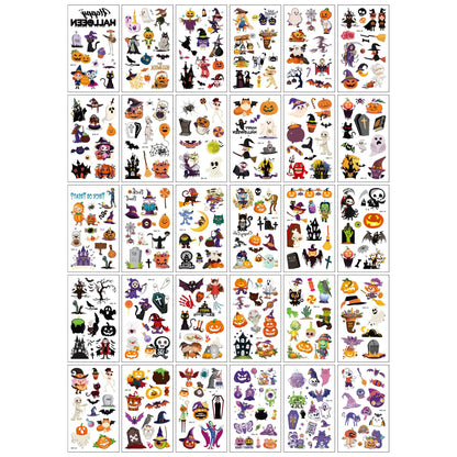 🎃 360 PCS Halloween Temporary Tattoos – Waterproof Spooky Designs for Parties & Costumes