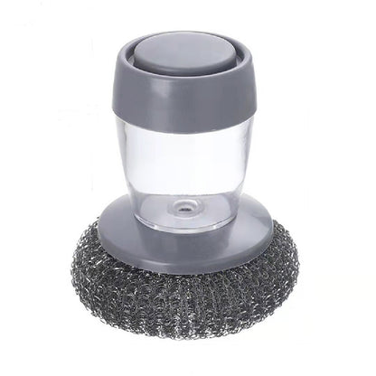 🧽 Liquid-Dispensing Cleaning Scrubber – Reusable Grease & Grime Remover