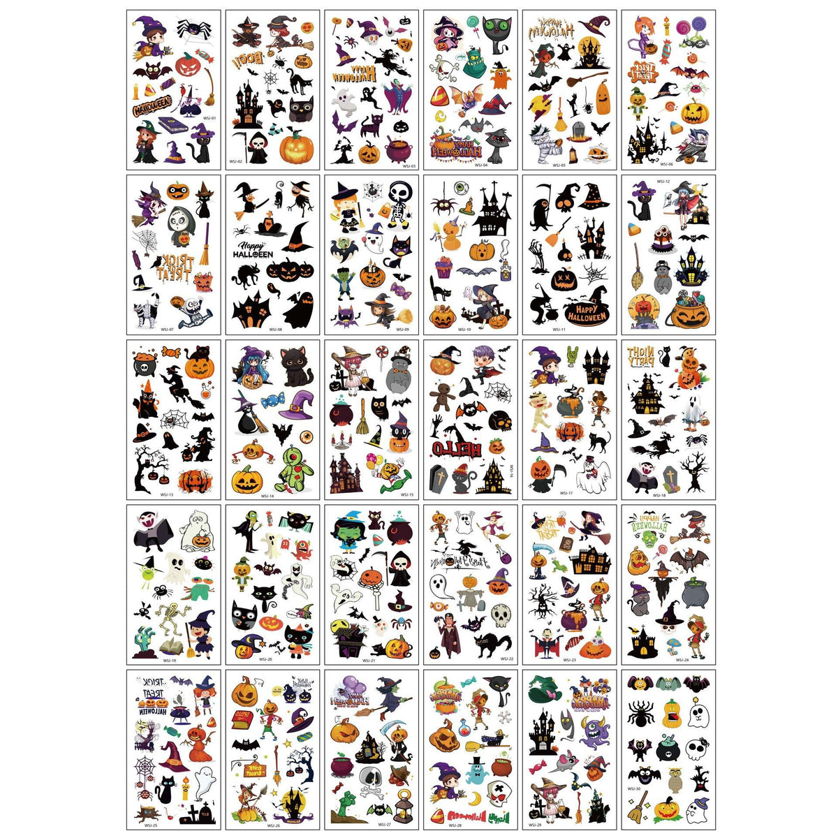 🎃 360 PCS Halloween Temporary Tattoos – Waterproof Spooky Designs for Parties & Costumes