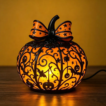 💡 Last Day 50% OFF✨-🎃 Tiffany-Style Pumpkin Halloween Decor for Elegant Glow & Spooky Seasonal Home Ambiance 🕯️
