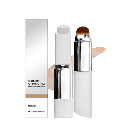 Stick fond de teint 2‑en‑1 changeant de couleur