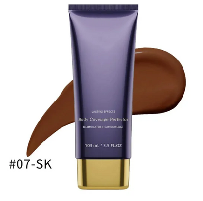 Maquillage corporel imperméable, léger et parfaitement sans défauts.
