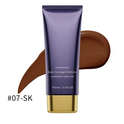 Maquillage corporel imperméable, léger et parfaitement sans défauts.