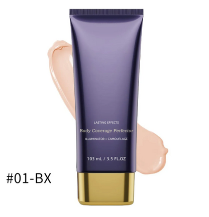 Maquillage corporel imperméable, léger et parfaitement sans défauts.