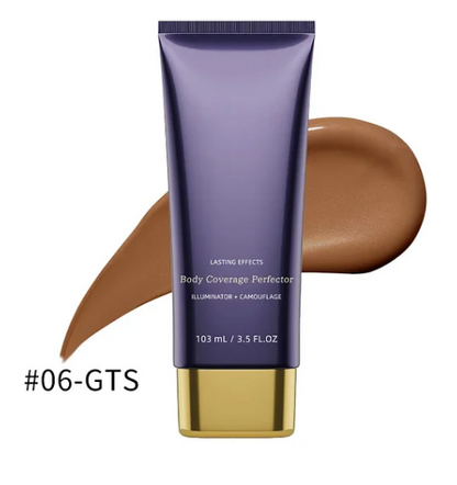 Maquillage corporel imperméable, léger et parfaitement sans défauts.