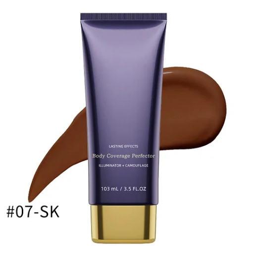 Maquillage corporel imperméable, léger et parfaitement sans défauts.