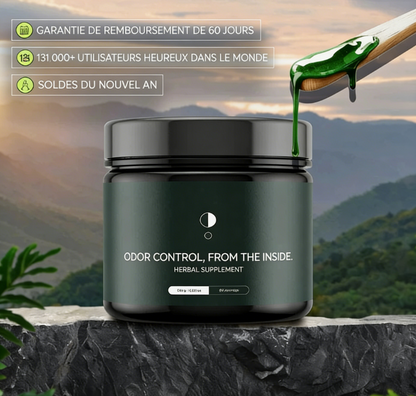 Complément alimentaire à base de plantes pour gel contre l'halitose
