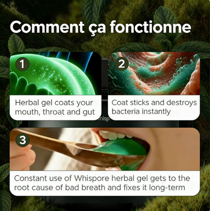 Complément alimentaire à base de plantes pour gel contre l'halitose