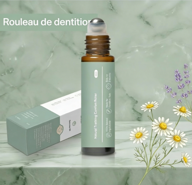 Rouleau de dentition MamasTeether : Un soin tout en douceur pour vos molaires.