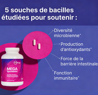MegaSporeBiotic capsules de thréonate de magnésium