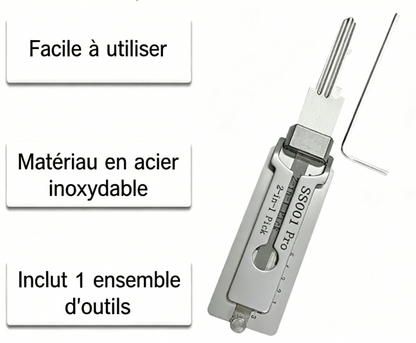 Décodeur de clé passe-partout en acier inoxydable – Détails du produit