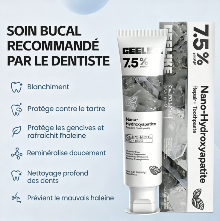 Dentifrice Blanchissant à l’Hydroxyapatite – Sans Fluor