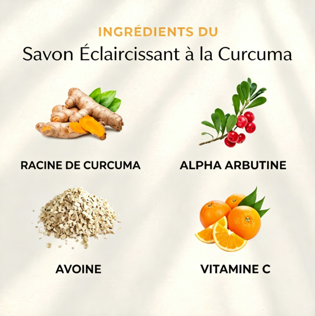 Savon éclaircissant au curcuma