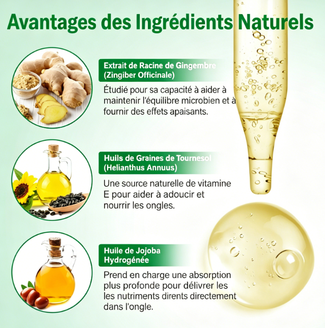 Essence réparatrice pour les ongles au gingembre : Réparez vos ongles en 7 jours — Dites adieu à l'envie de les cacher