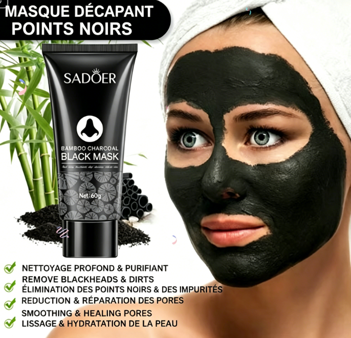 Masque au Charbon de Bambou – Élimination des Points Noirs