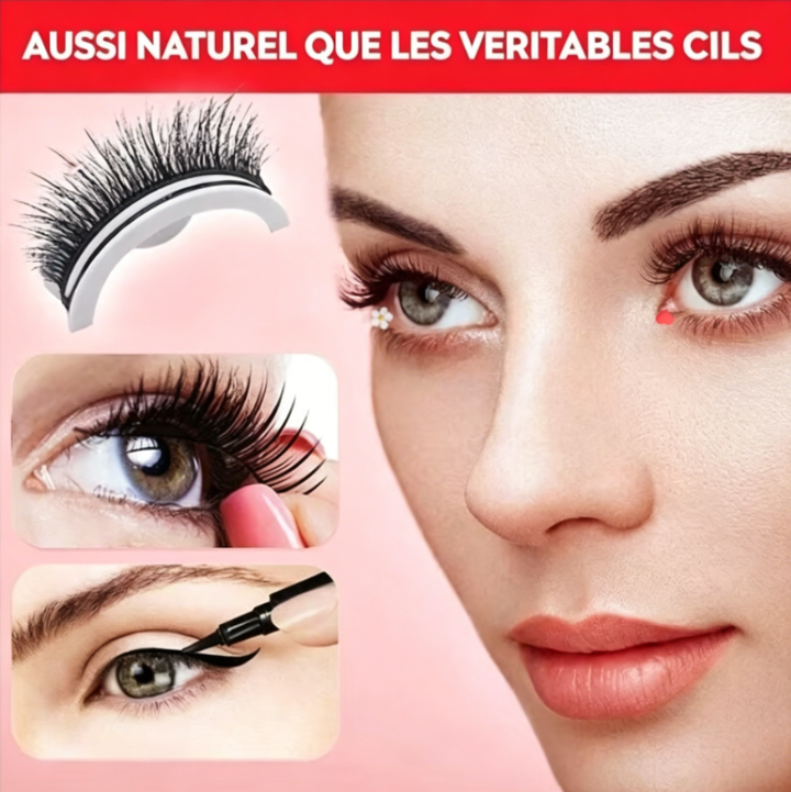 Cils auto-adhésifs réutilisables – Regard glamour en un instant