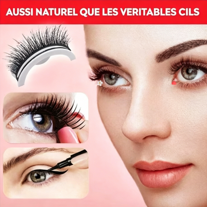 Cils auto-adhésifs réutilisables – Regard glamour en un instant