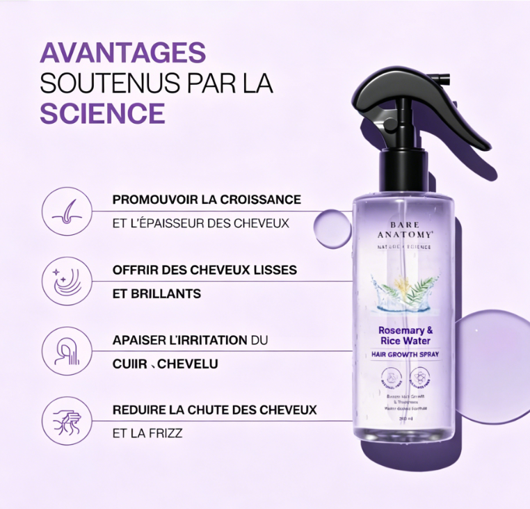 Spray à la Romarin – Pour la Croissance et le Volume des Cheveux