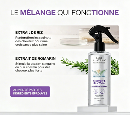 Spray à la Romarin – Pour la Croissance et le Volume des Cheveux
