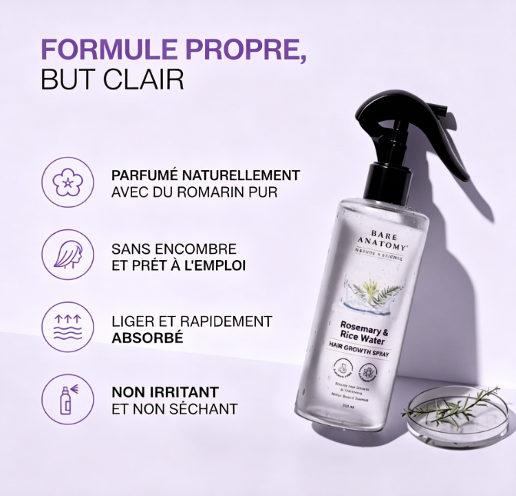 Spray à la Romarin – Pour la Croissance et le Volume des Cheveux