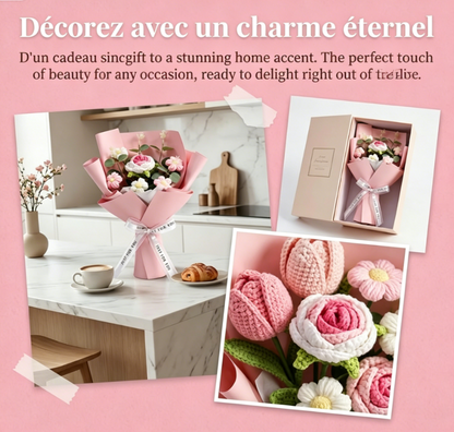 Bouquet au crochet fait main – Édition spéciale Fête des Mères