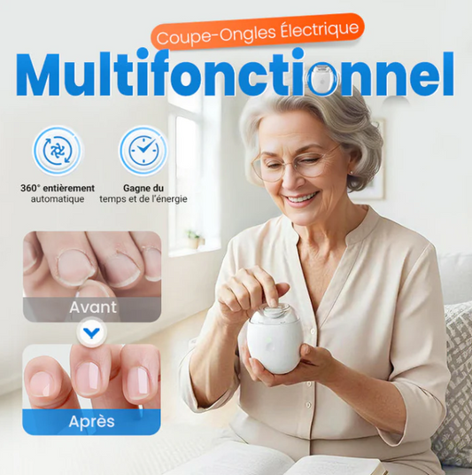 Ponceuse à Ongles Auto - 3 Vitesses Réglables & LED Intégrée, Soin Précis et Professionnel à Domicile