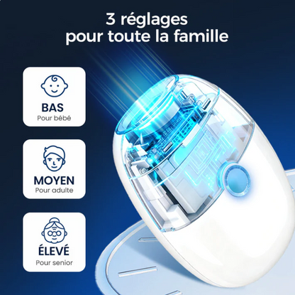 Ponceuse à Ongles Auto - 3 Vitesses Réglables & LED Intégrée, Soin Précis et Professionnel à Domicile