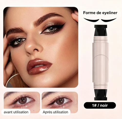 Stylo Tampon Eye-Liner Rotatif Intégré – Maquillage Précis et Rapide