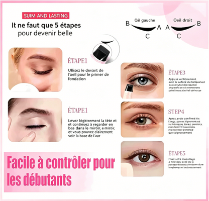 Stylo Tampon Eye-Liner Rotatif Intégré – Maquillage Précis et Rapide